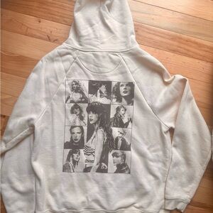 Cream Hoodie Eras Tour with Graphic Print